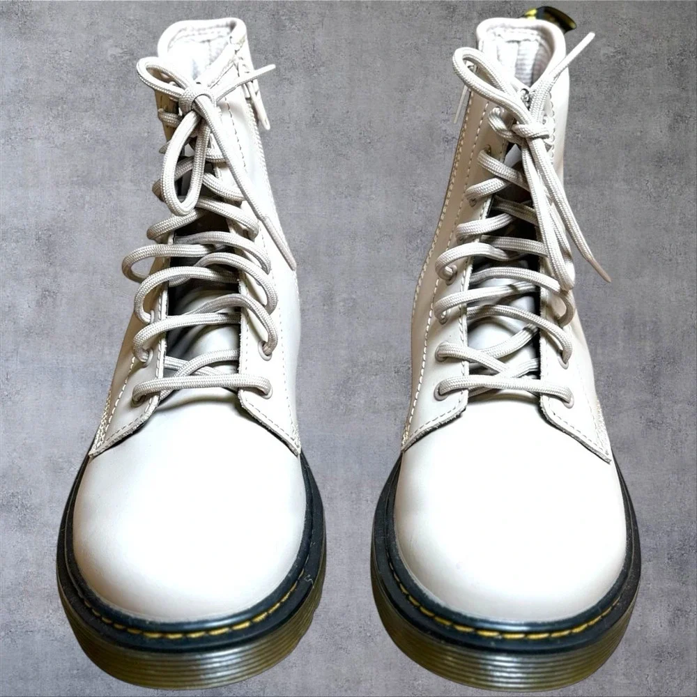 Dr. Martens Patent‎ Leather Pink Combat Boots1460 Kids Size 3